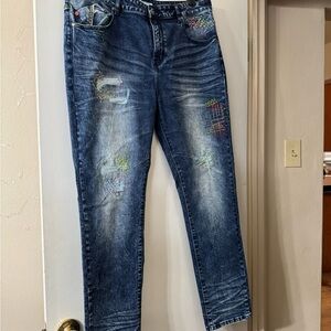 Staple Blue Relaxed Distressed Jeans